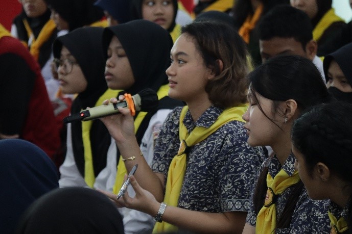Komitmen PMI Jakarta Timur cegah Kekerasan Seksual, Bersama 776 anggota PMR Wira tingkat SMA SMK MA se Jakarta Timur Say No to Sexual Violence